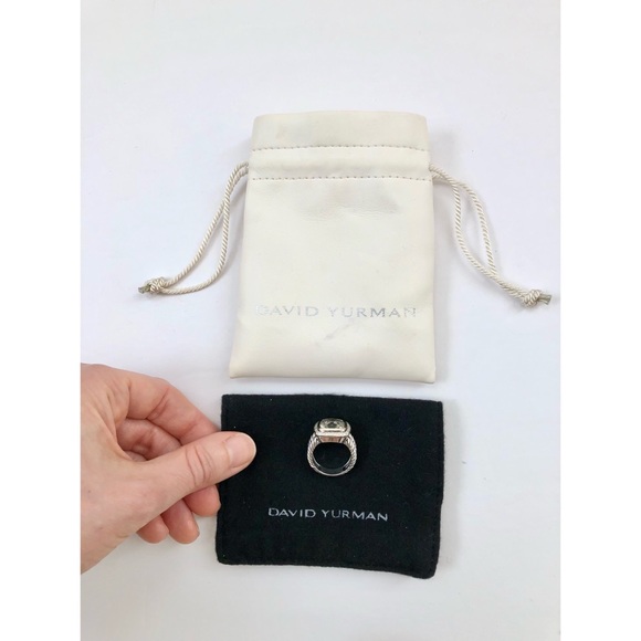 David Yurman Albion Ring with Prasiolite and Pave Diamonds - Picture 14 of 14